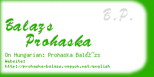 balazs prohaska business card